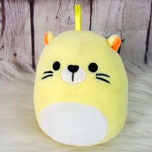 Squishmallows Bucky the Beaver Yellow Christmas Ornament 5" Holiday Bright 2021